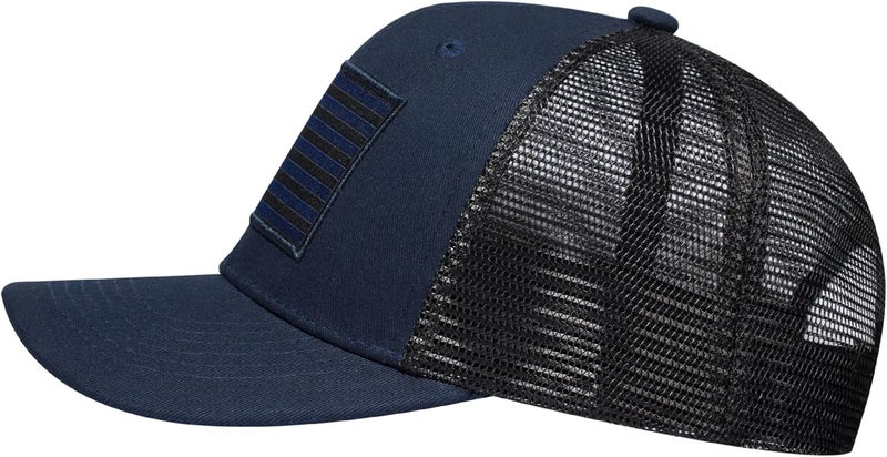 AURR American Flag Trucker Hat, Patriotic Baseball Cap for Men & Women, Breathable Mesh Adjustable Snapback, USA Flag Patch - Image 3